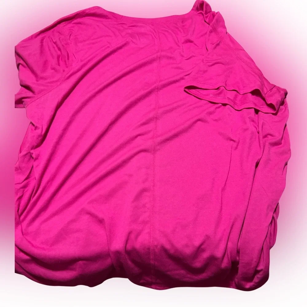Terra & Sky Pink Ruched Short Sleeve T-Shirt - Picture 2 of 4